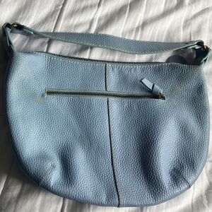 GAP Light Blue Periwinkle Pebbled Leather Shoulder Bag